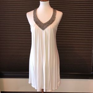 White racer back dress